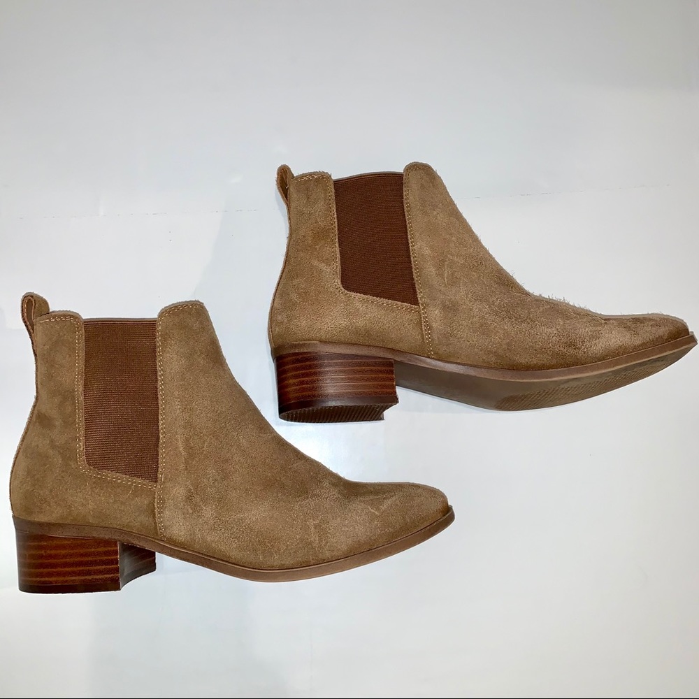 Steve Madden Dover Cognac Suede Ankle Booties